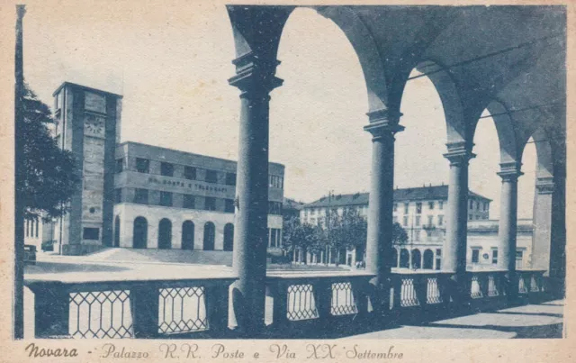 Novara - Palazzo RR Poste e Via XX Settembre - fp nv