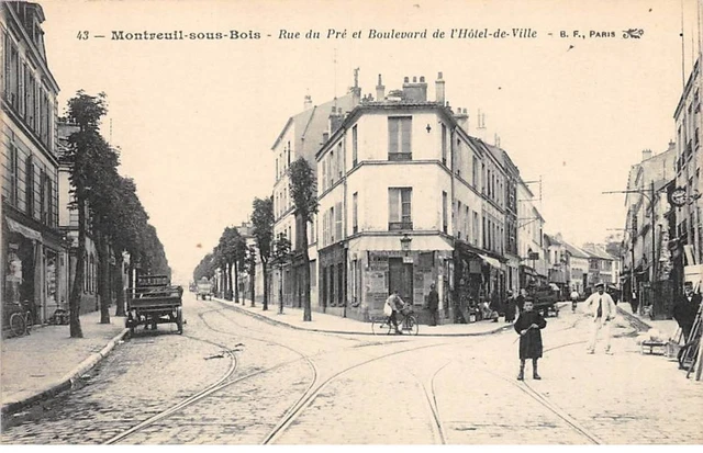 93 - MONTREUIL SOUS BOIS - SAN49545 - Rue du Pré et Boulevard de l'Hôtel de V