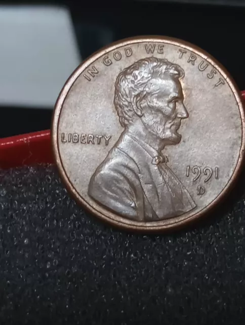 1991 D LINCOLN Memorial CENT in Very good condition