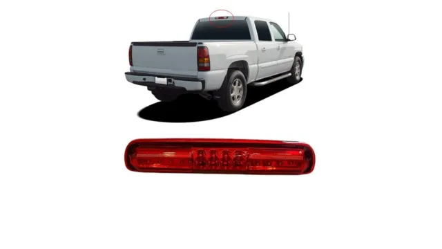 LED 3RD Tail Brake Light RED Fit For 99-07 Silverado/Sierra 1500 2500 3500 New
