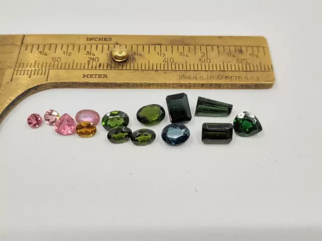 12.22ctw Natural Multi Color TOURMALINE Lot