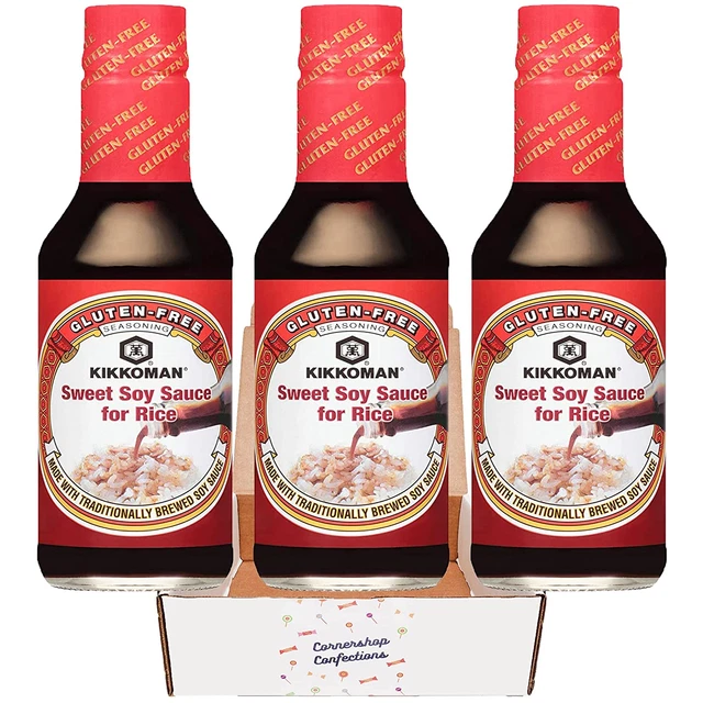 KIKKOMAN GLUTENFREE SWEET Soy Sauce for Rice 3 Bottle Bundle Pack