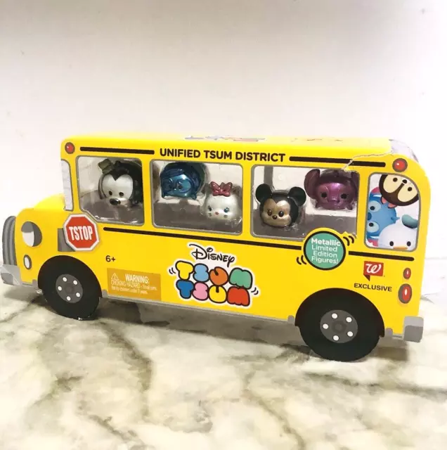 Disney Tsum Tsum School Unified Tsum District Bus Limited Edition Metallic