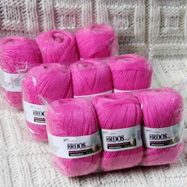 Sale 9BallsX50gr LACE  Acrylic Wool Cashmere Hand Rugs knitting Blanket Yarn 914