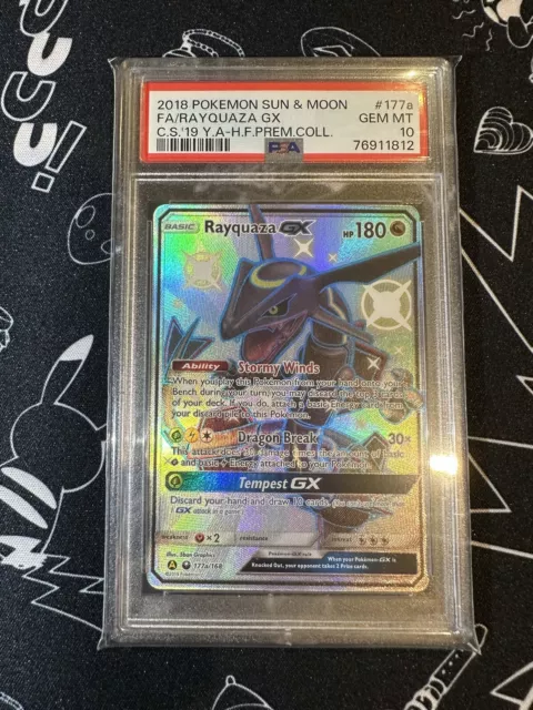 Psa 8 Near Mint Shiny Rayquaza GX 177 Hidden Fates Coll