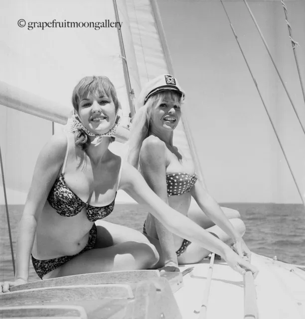 Bunny Yeager 1964 Camera Negative Carrie Price & Betty Andrews on a Sailboat