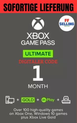 XBOX Game Pass Ultimate + XBOX LIVE GOLD – 1 Monat  - Digitaler Code - Sofort