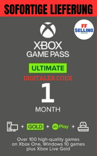 XBOX Game Pass Ultimate + XBOX LIVE GOLD - 1 mes - código digital - instantáneo