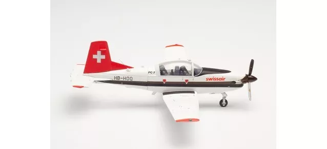 Herpa 1:72 580656 Swissair Pilatus PC-7 Turbo Trainer