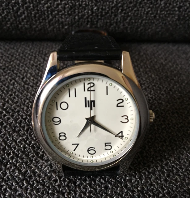 Montre LIP CLASSICS ATLAS FOR MEN - Vintage Des Années 80, Quartz, Acier, Bracelet Cuir