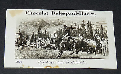 PHOTO CHOCOLAT DELESPAUL-HAVEZ 1950 ETATS UNIS USA COW-BOY COLORADO 
