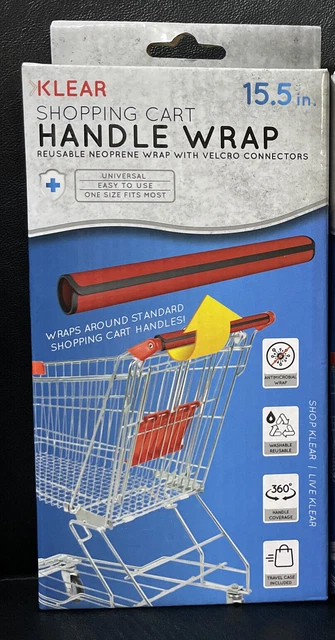 Klear Shopping Cart Handle Wraps Reusable Neoprene Universal Size 15.5"