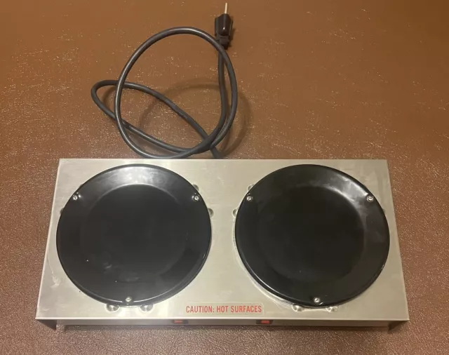 NEWCO  Dual Coffee Pot Warmer/Hot Plate Model X2 with Lights - 120V 200W
