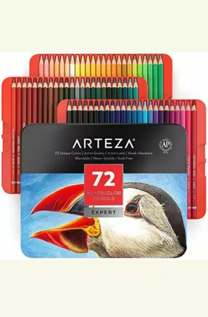 1/6 ARTEZA Professional Watercolour Pencils Set of 72