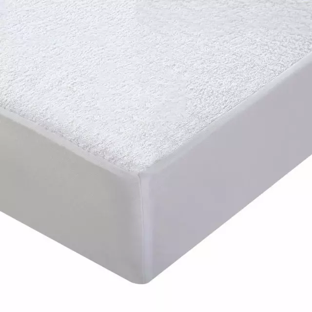 New Waterproof Terry Towel Mattress Protector Fitted Sheet Bed Cover All Sizes 2