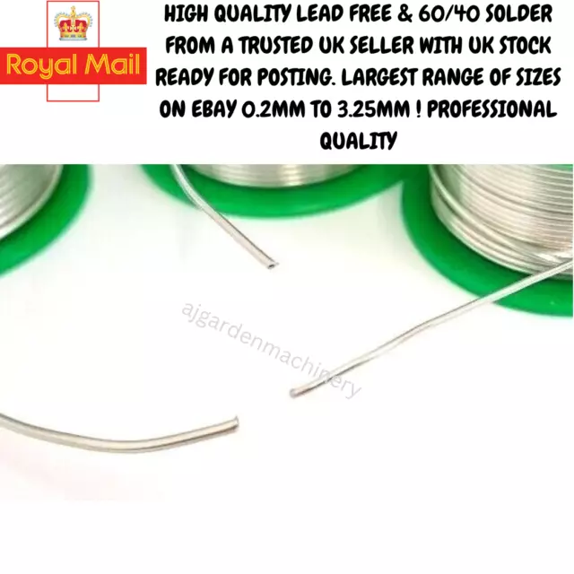 Solder Wire LEAD FREE & 60/40 TIN LEAD Electrical Hobby DIY Repairs 0.2 - 3.25mm