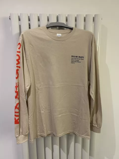 New Kids See Ghosts Kid Kudi Kanye West T Shirt Sweatshirt Beige Size M