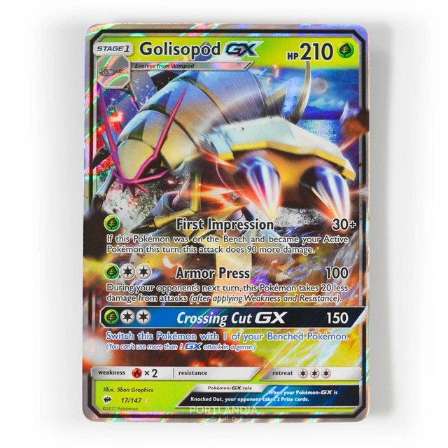 Pokemon - Golisopod GX - 17/147 - SM Burning Shadows - Half Art Card