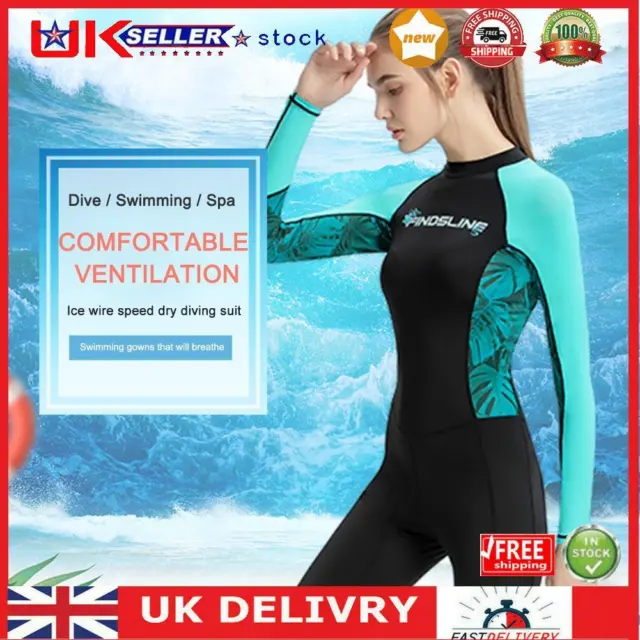 Full Body Wetsuit One-Piece Snorkeling Diving Suit for Women (Black XS) UK