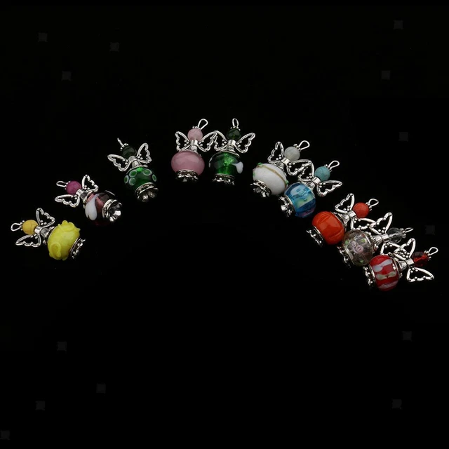 10 Stück Mixed Angel Charms Perle Acryl Perle Anhänger DIY Schmuck 3