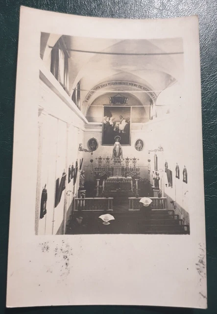 Piacenza Cappella Ospedale Civile Suore In Preghiera Vg 1921 F.p. Fotografica Bl