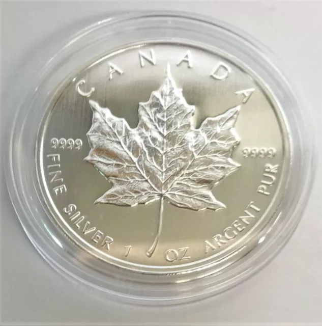 Maple Leaf Silbermünze 2009, Canada 1 Oz 999 Ag, Anlagemünze in Münzkapsel 3