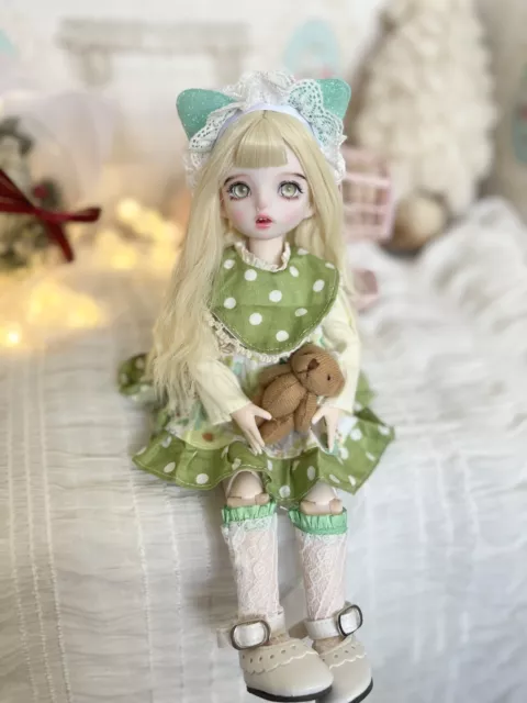 Full Set 1/6 Ball Jointed BJD Doll Kids Gift Pretty Girl Eyes Dress Makeup Toys