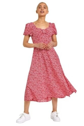 Dusk Mode Femme Petites Fleurs Détail Nœud Robe - Femmes