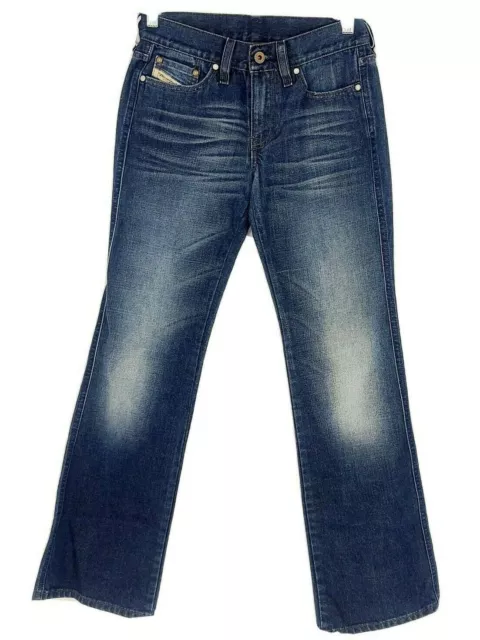 Diesel Jeans Womens Size 27 Boot Cut Stretch Y2K 90s Casual Dark Wash Denim Blue