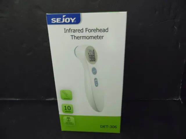 SEJOY INFRARED FOREHEAD THERMOMETER - Model DET- 306 "Includes Batteries"