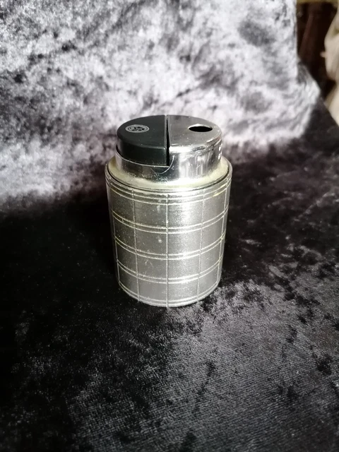 briquet de table vintage à gaz alu brossé marqué bugatti