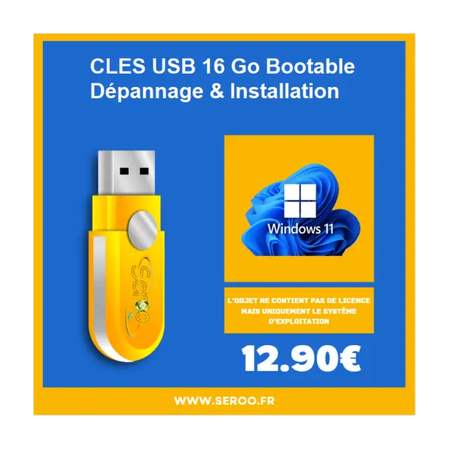 Clé USB de dépannage et installation Windows 11