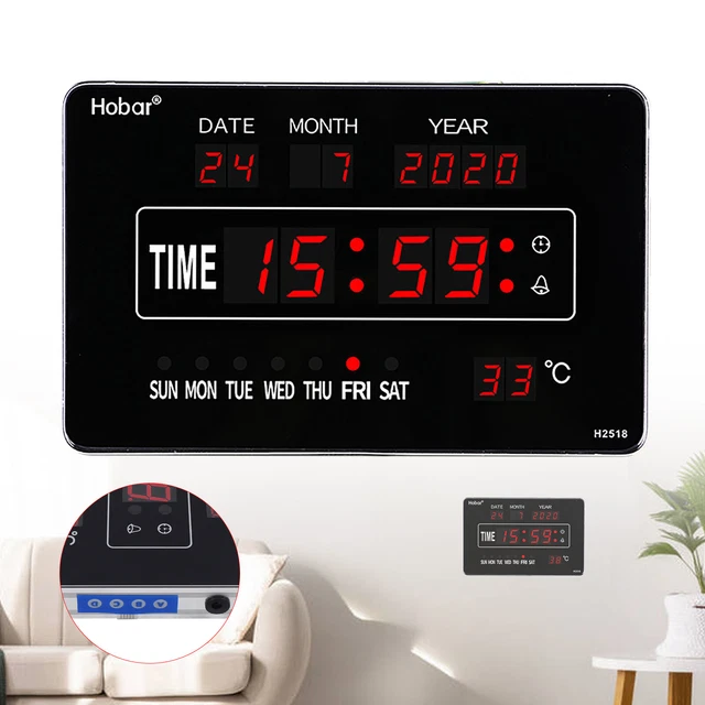 Orologio Digitale Uomo LED Con Calendario – Acciaio Inox Nero, 3 ATM, Regalo Con Scatola
