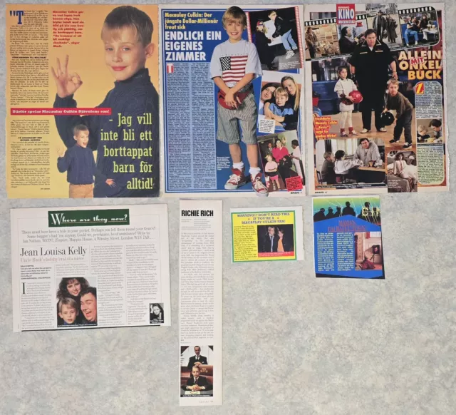 👄 MACAULAY CULKIN  lot de presse clippings collection magazines poster Pack  2