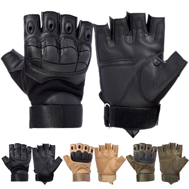 Guanti Tattici Mezze Dita Uomo Swift Wear - Senza Dita, Protezione Nocche, Militari/Polizia