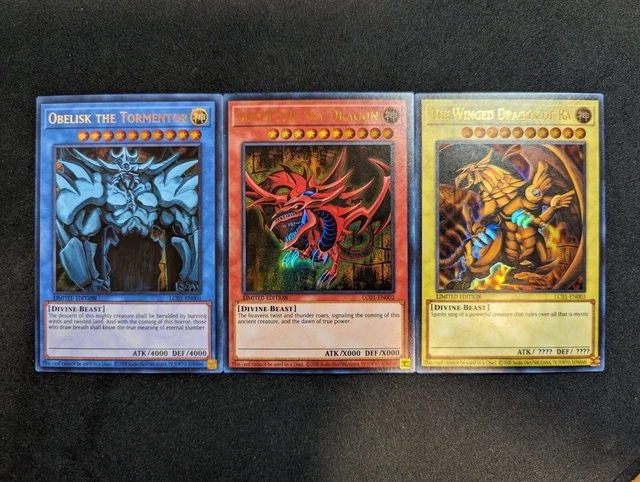 Yu-Gi-Oh 8 Card Collection Yu-Gi-Oh! TCG Card Set - EXODIA & Egyptian God  Cards (Obelisk, Slifer, Ra) - 8 Card LDK2 Set NM Exodia Lob