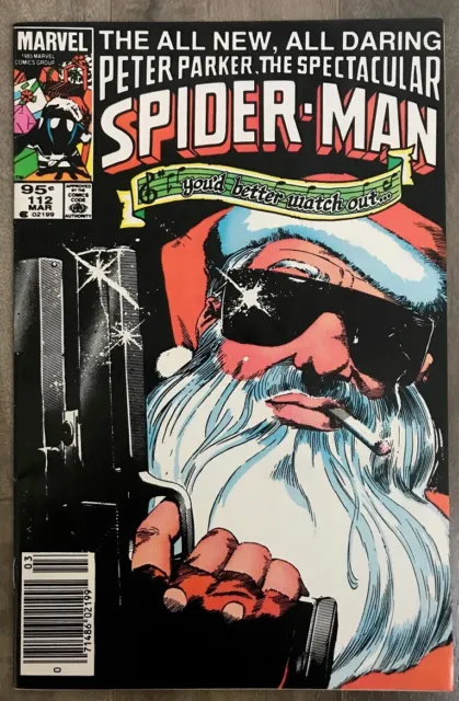 Spectacular Spider-Man #112 (1976 Marvel 1st series) CPV Newsstand variant VF/NM