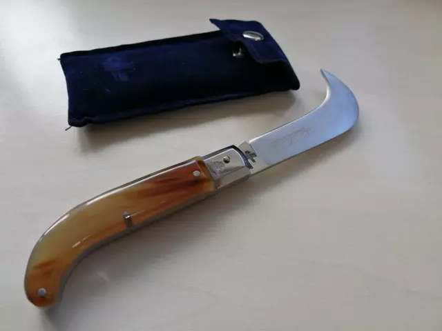 Coltello Tradizionale Roncola manico corno Frosolone couteau messer navaja knife