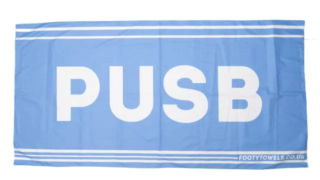 Coventry City PUSB sky blue microfibre beach towel with towel bag
