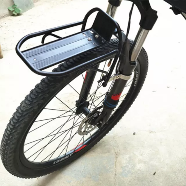 Black Alloy Rear Pannier Rack Carrier Bag Luggage Cycle Mountain Bike