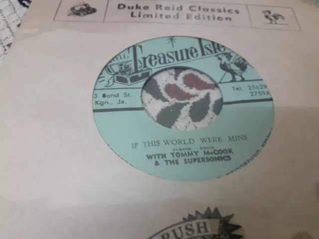 Tyrone Davis , If This World Was Mine , Dave Barker , Funkey , 7 " Treasure Isle