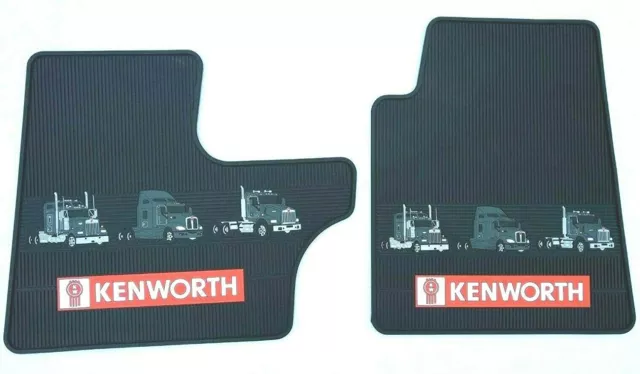 Kenworth OEM Rubber Logo Floor Mats - T300/600/480/800 W900 & C500 2008 and Up