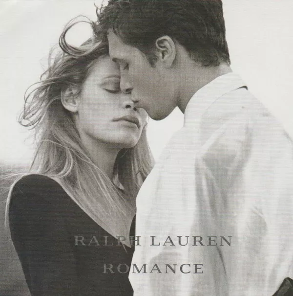 Carte publicitaire + patch - advertising card - Romance de Ralph Lauren 3 volets