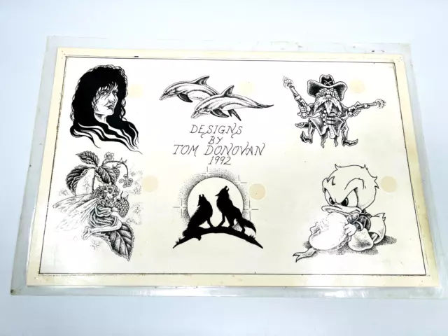 De colección Tattoo Shop Flash #11 años 90 mujer delfín TOM DONOVAN yosemite sam