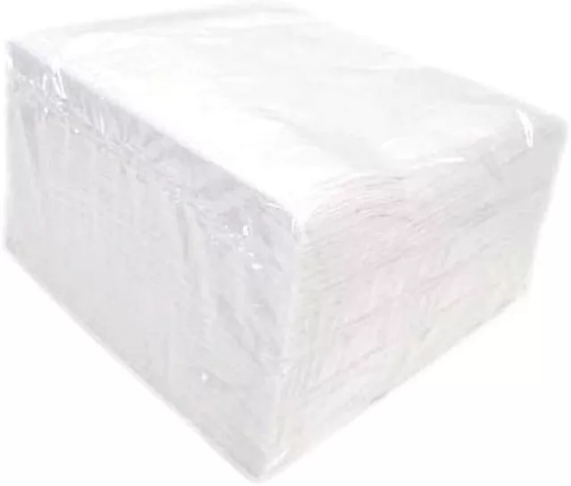 2000 x White 2ply Serviettes Dinner Napkins 40cm 4 Fold Tableware Tissue UK Made 2