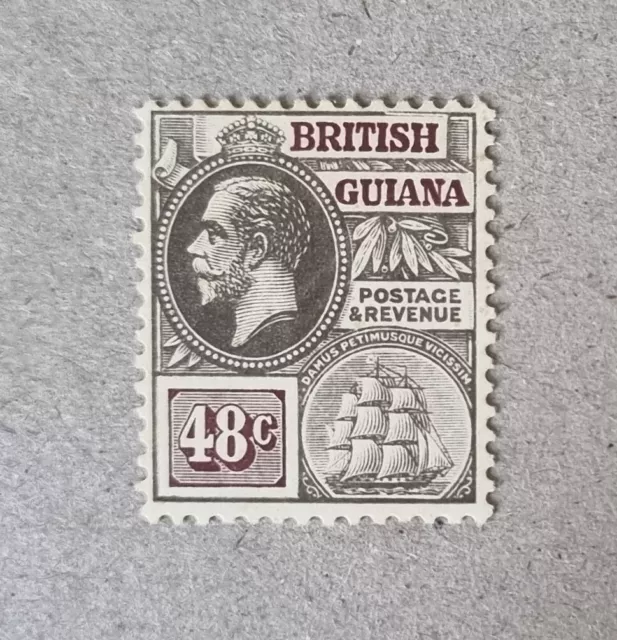 STAMPS BRITISH GUIANA 1913 KGV 48c MINT HINGED - #7713a
