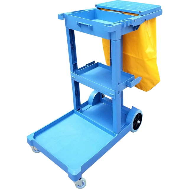 Namco Maid Cart with Vinyl Collection Bag - 46in.L x 21.8in.W x 38.4in.H 6035