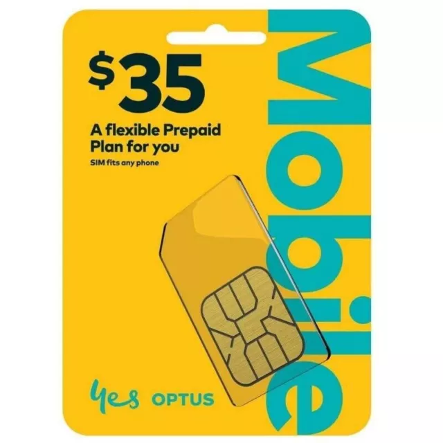 Optus $35 Prepaid Sim Card Starter Kit with 40GB Data for 4G & 5G Network Mobile