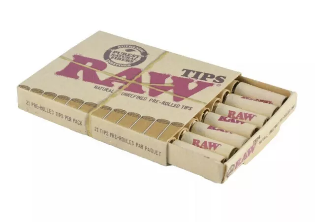 RAW PRE ROLLED TIPS FILTER ROACH PAPER NATURAL ROLLING SMOKING TIP Perfecto BOX
