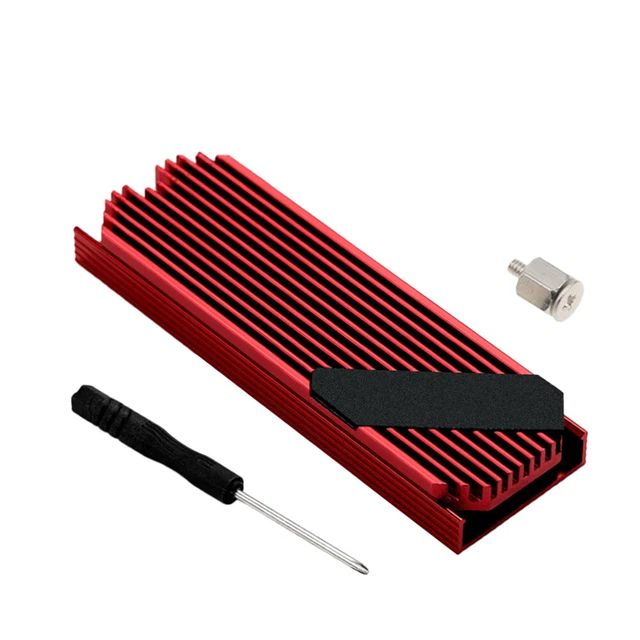 Dissipatore di calore a stato solido SSD dissipatore di calore in alluminio asta di raffreddamento in alluminio rosso